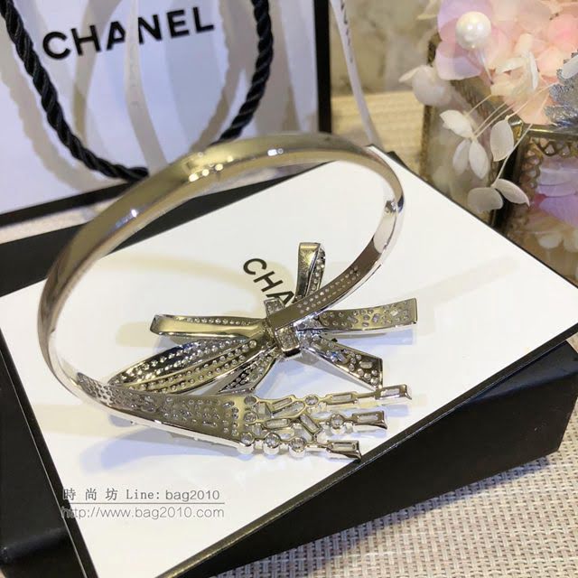 chanel手鏈 蝴蝶結系列 chanel高級珠寶手鐲 香奈兒RUBAN系列 鑲嵌鋯石套裝  gzsc1373